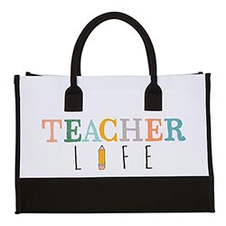 Teacher Life Canvas Tote