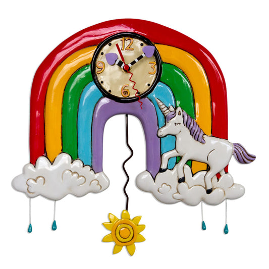 Rainbow and Unicorn Clock