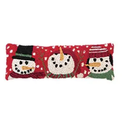 3 Snowmen Hook Pillow