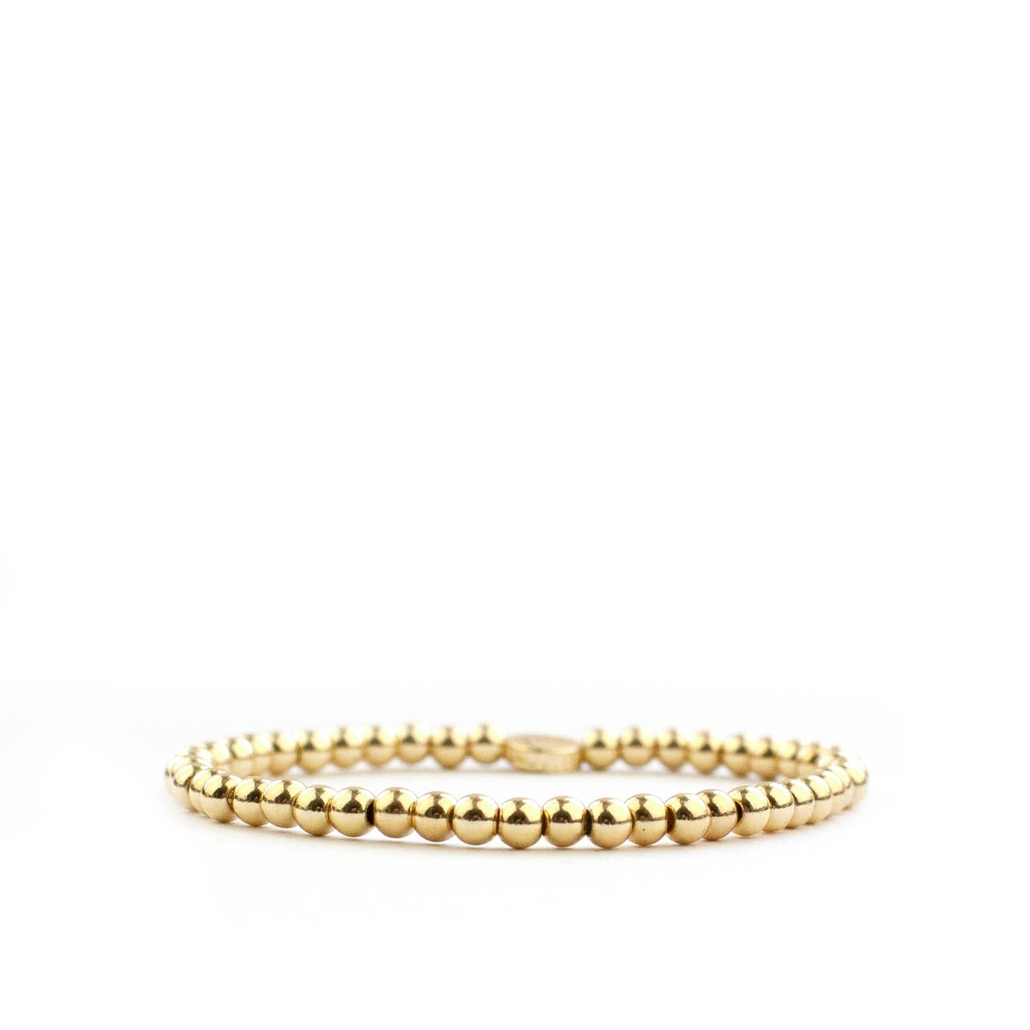 4 mm Ball Bracelet: One Size / Gold