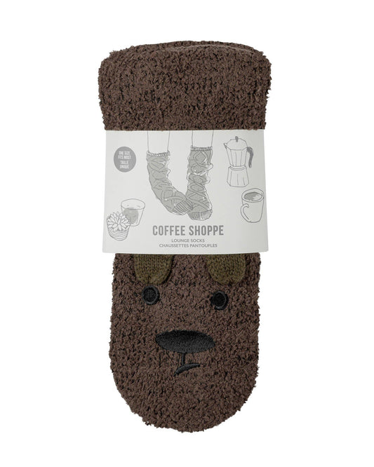 Marshmallow Critter Sock: Bear (Chestnut) / One Size