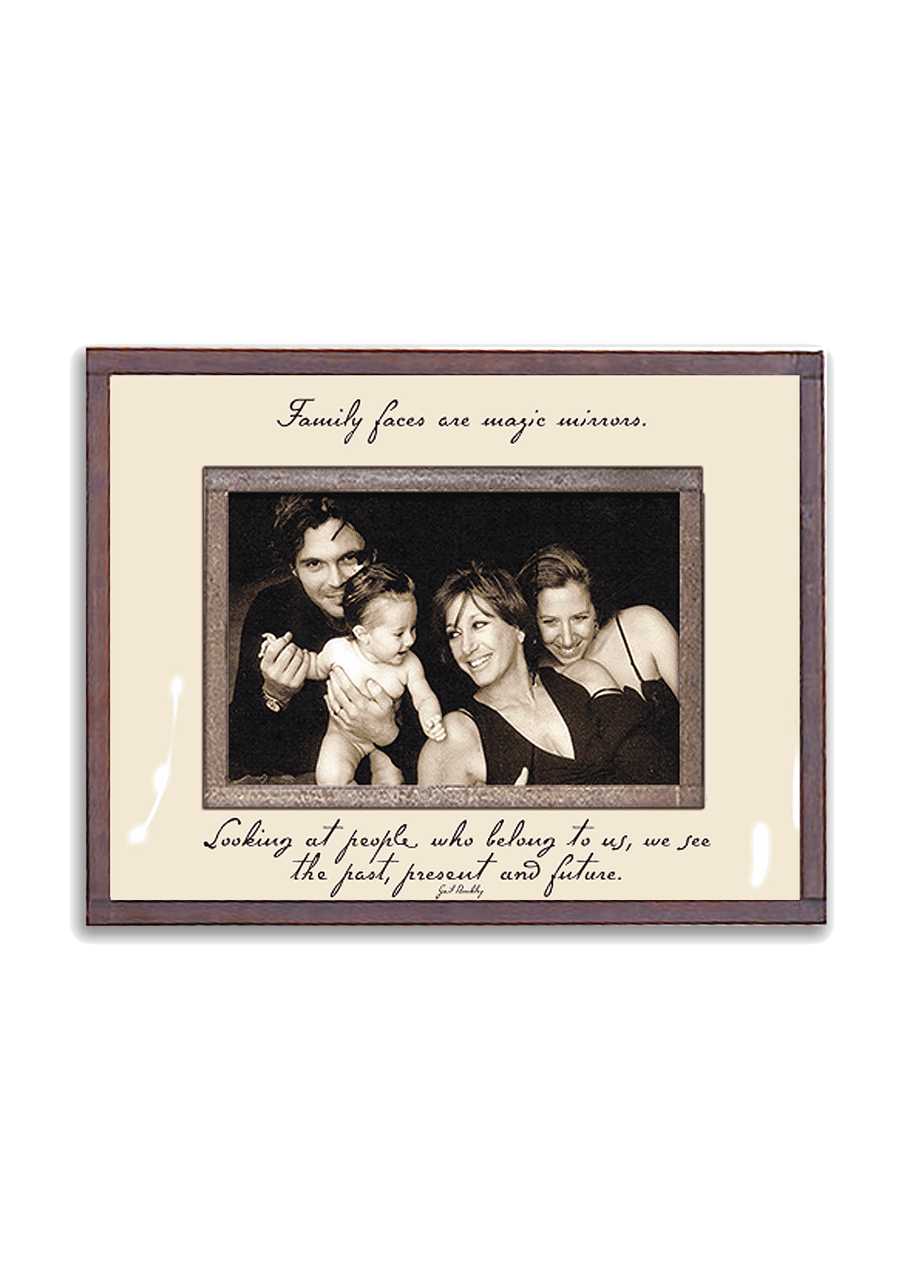 Family Faces Copper & Glass Frame 4"x 6" Horizontal