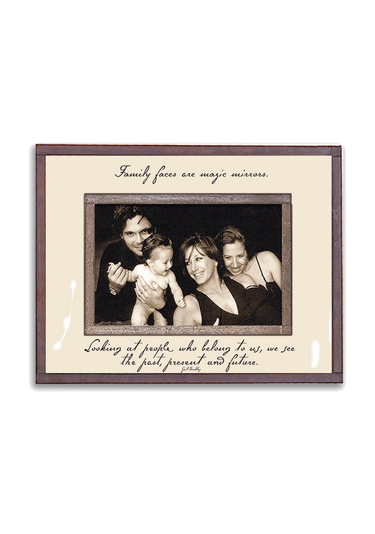 Family Faces Copper & Glass Frame 4"x 6" Horizontal