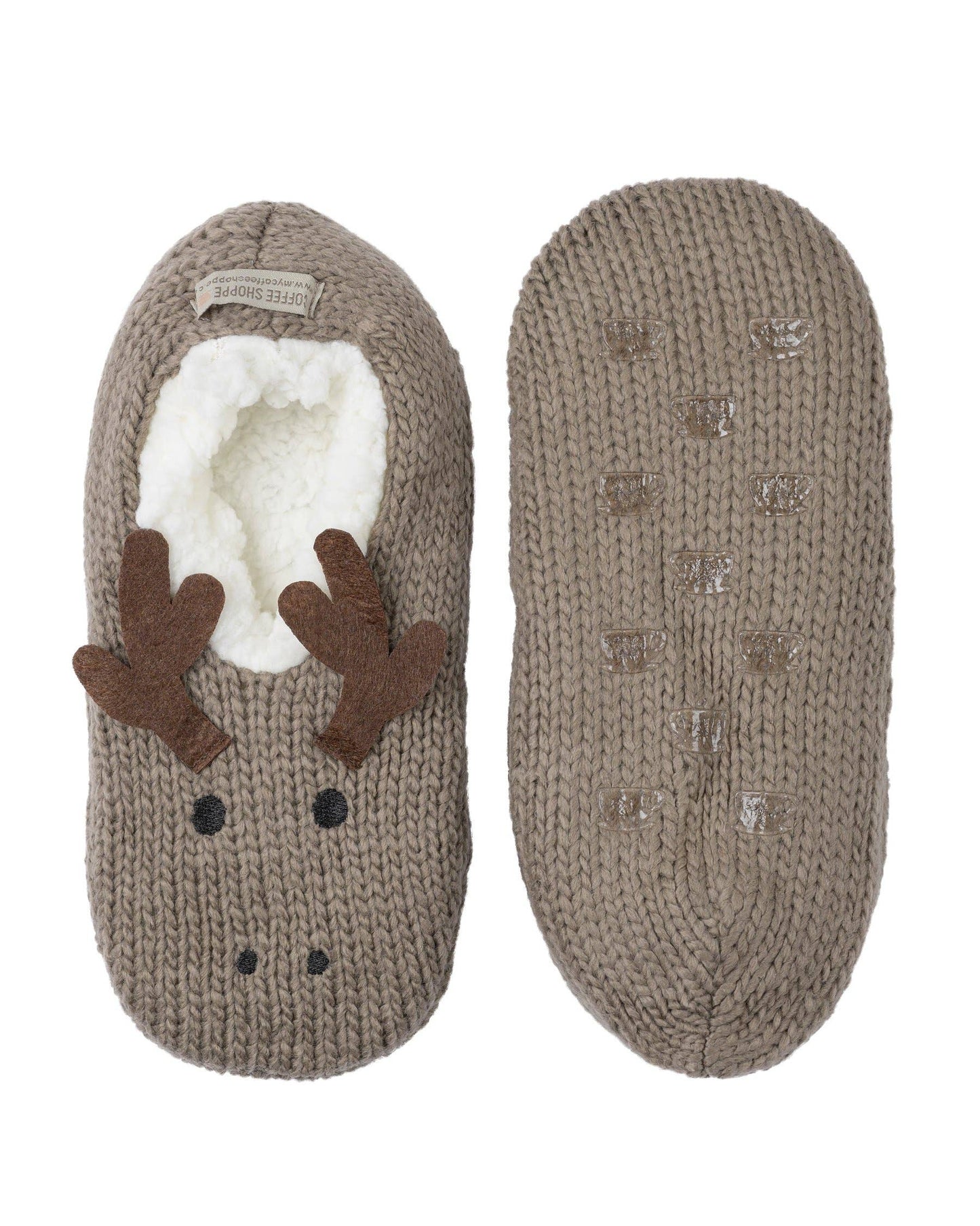 Plush Critter Ankle Slipper: Moose (Fungi) / S/M (5-7)