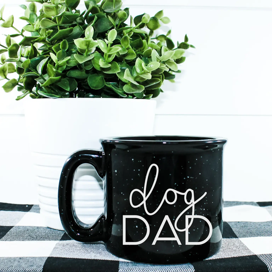 Dog Dad Camp Mug - Black