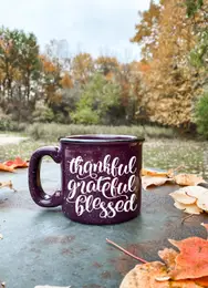 Thankful Grateful Blessed Camp Mug