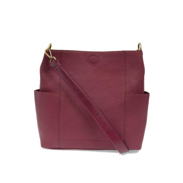 Kayleigh Side Pocket Bucket Bag Magenta