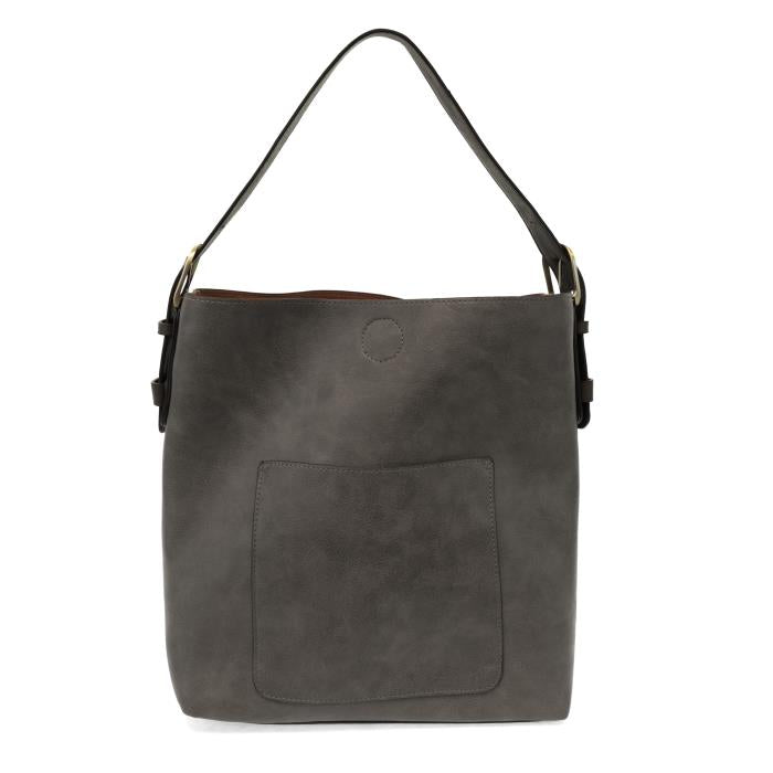 Hobo Handbag Charcoal/Black Handle