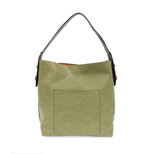 Hobo Handbag Eucalyptus/Coffee Handle