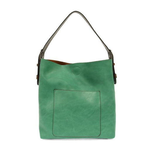 Hobo Handbag Sea Glass Green/Coffee Handle