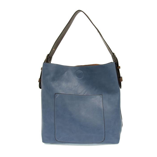 Hobo Handbag Cerulean/Coffee Handle