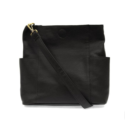 Kayleigh Side Pocket Bucket Bag Black