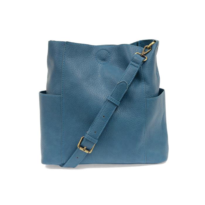 Kayleigh Side Pocket Bucket Bag Peacock