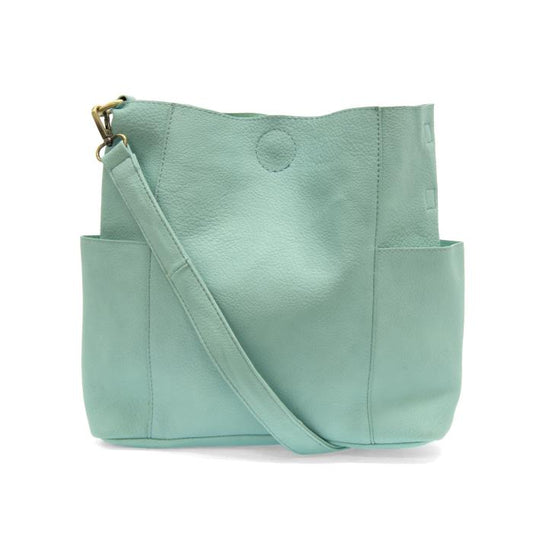 Kayleigh Side Pocket Bucket Bag Aquamarine