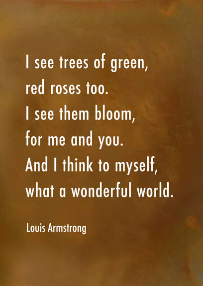Wonderful World - Louis Armstrong