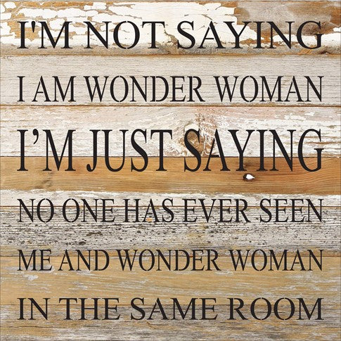 Wonder Woman Wood Sign